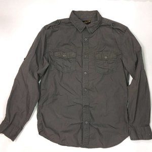 Helix LongSleeve Button Shirt Dark Gray M